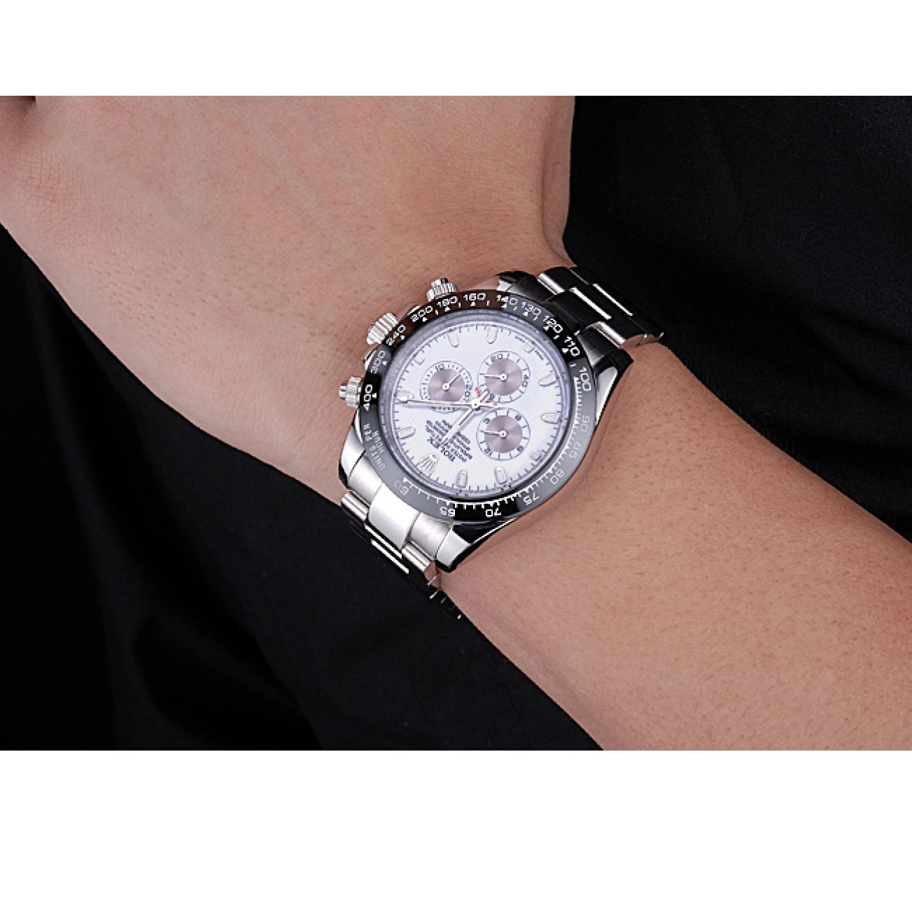 Aaa replica watch Daytona Cosmograph Bracelet Rolex Stainless Dial White 622542 Steel 0714